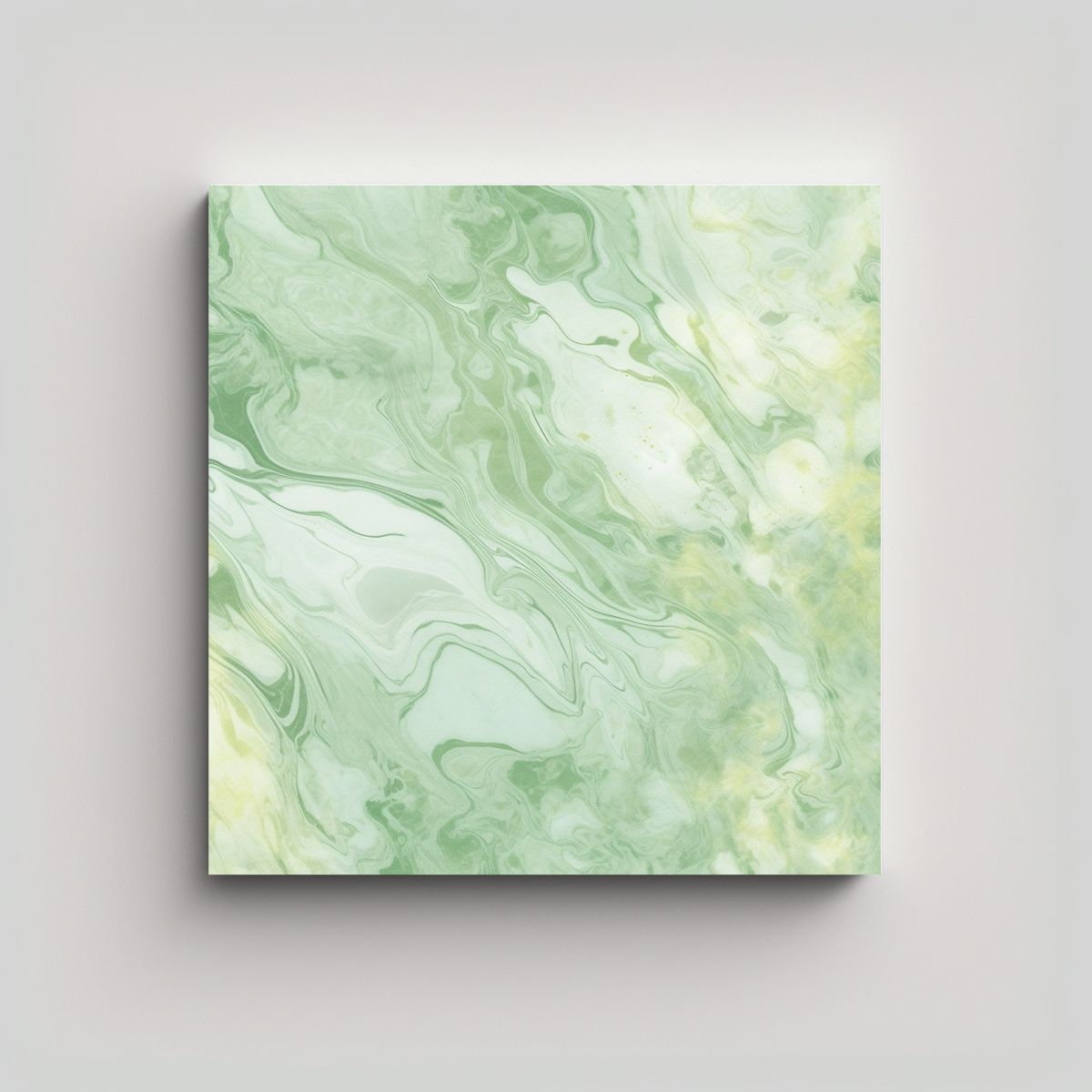 GENERICO - Cuadro Abstracto Textura Mármol Verde Claro Para 80x80 Cm