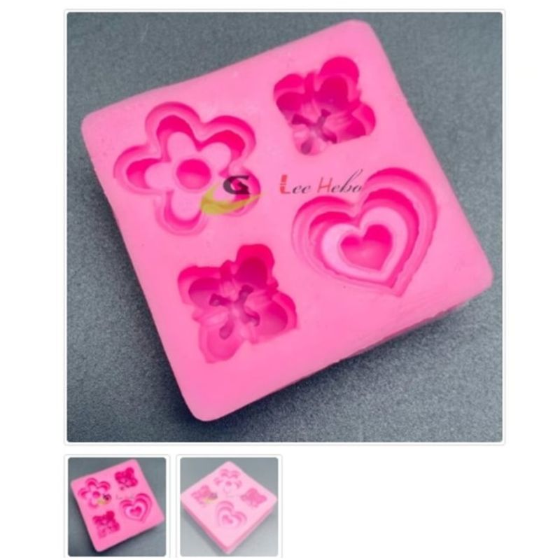 GENERICO - Molde Para Fondant Silicona Forma Corazon