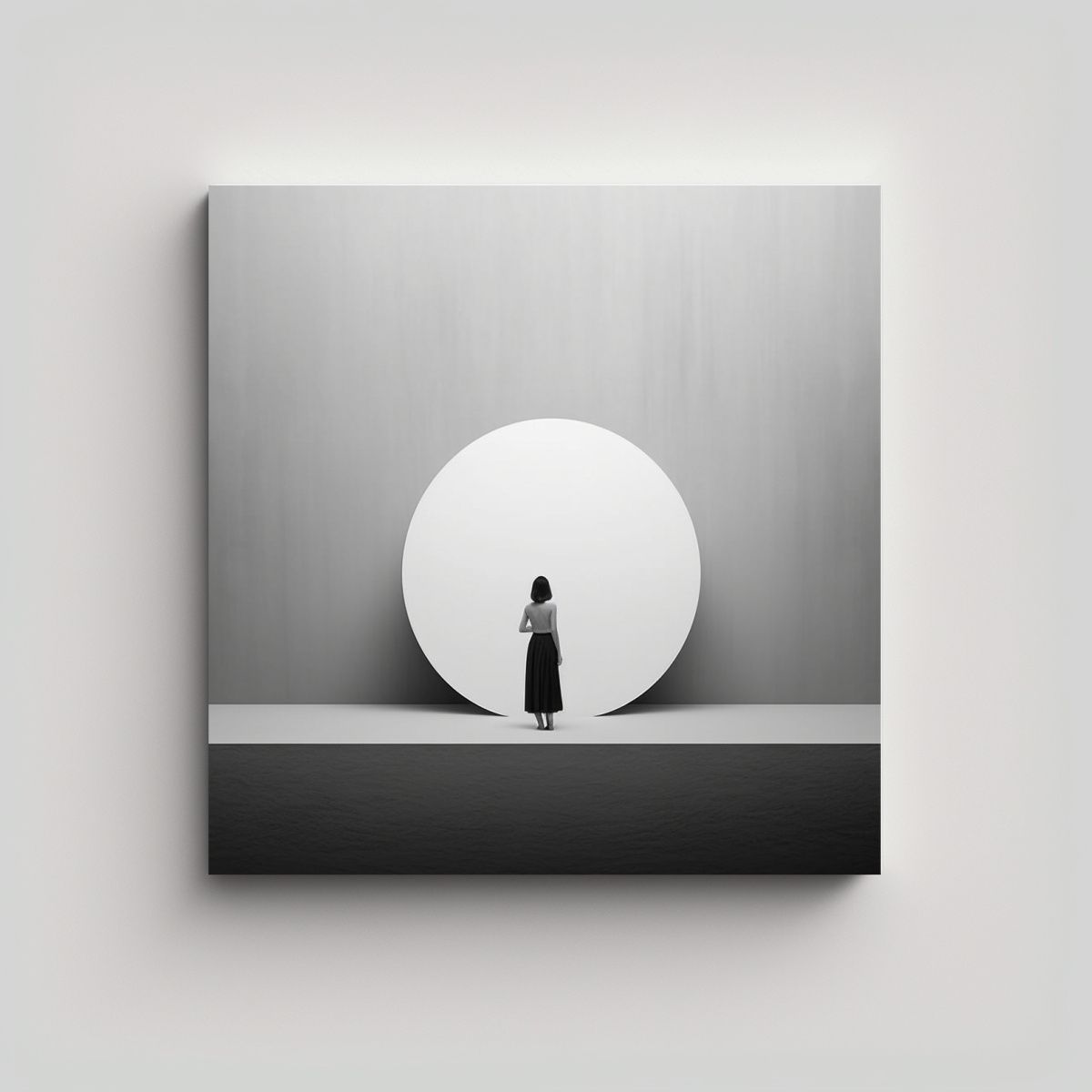 GENERICO - Arte Minimalista En Blanco Y Negro Estilo Vintage 60x60 Cm.