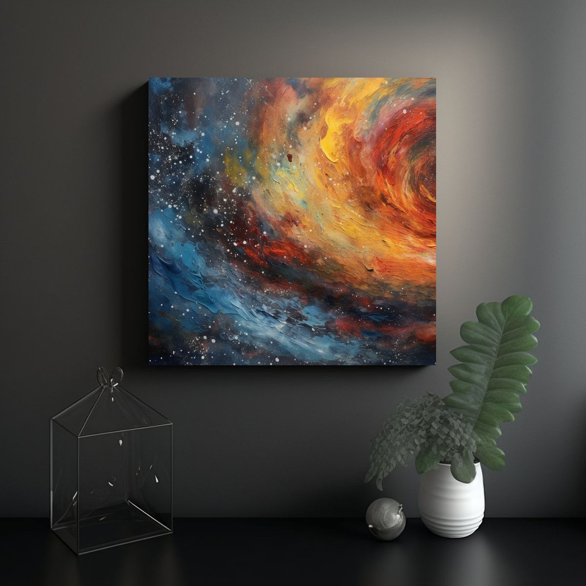 GENERICO - Pintura Abstracta Estética: Cuadro Creativo 50x50 Cm