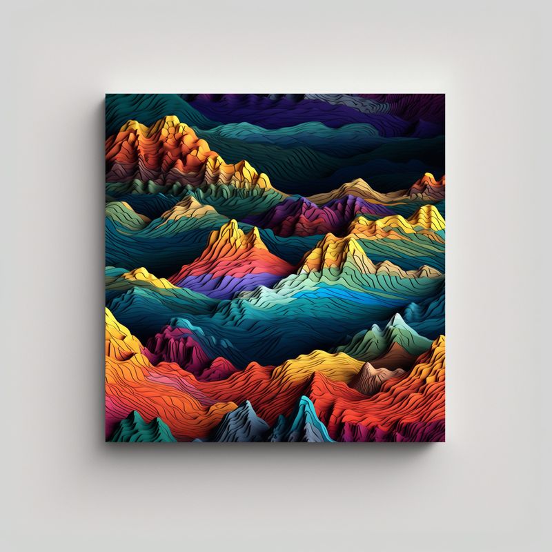 GENERICO - Pinturas Decorativas De Naturaleza Vibrante En 70x70 Cm