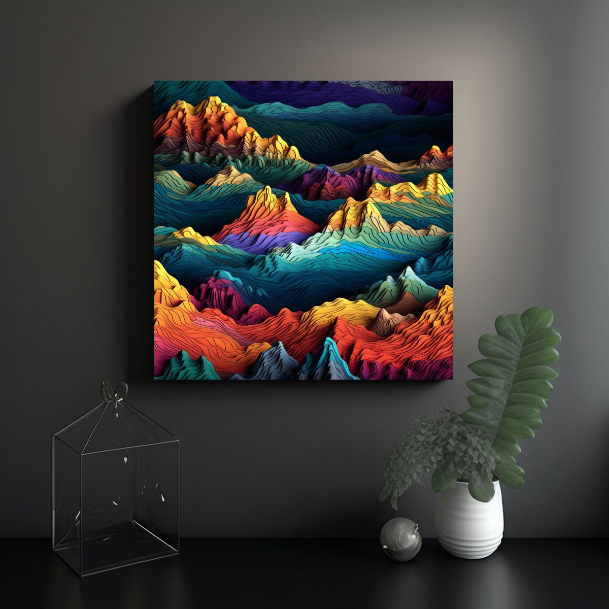 GENERICO - Pinturas Decorativas De Naturaleza Vibrante En 60x60 Cm