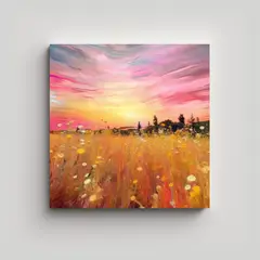 GENERICO - Cuadros Modernos Equilibrio Partículas 70x70 Cm