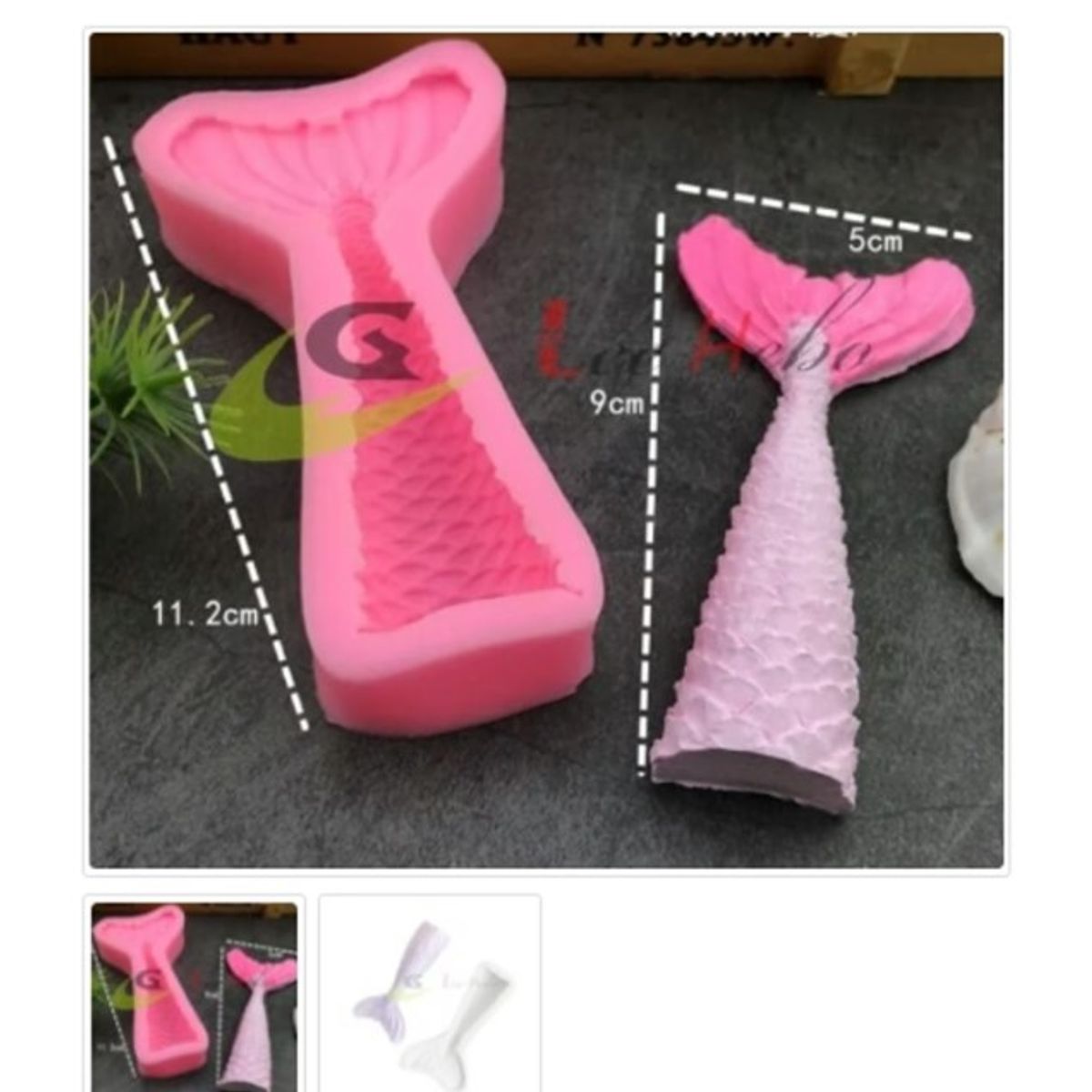 GENERICO - Molde Para Fondant Silicona Forma Cola De Sirena