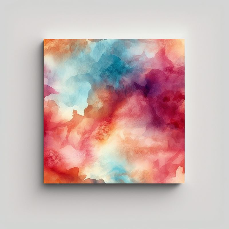 GENERICO - Fondo Abstracto Acuarela Con Naranja Y Amarillo 90x90 Cm