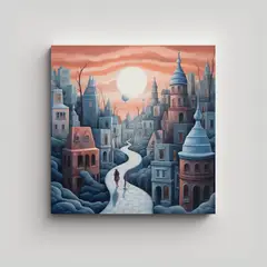GENERICO - Pinturas Acrílicas De Sentido De La 70x70 Cm