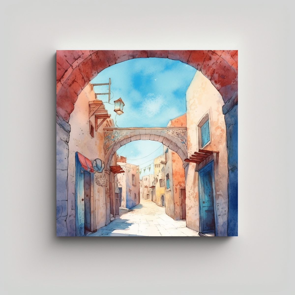 GENERICO - Cuadro Tela Bastidor Colores Personalidad Estilo 60x60 Cm