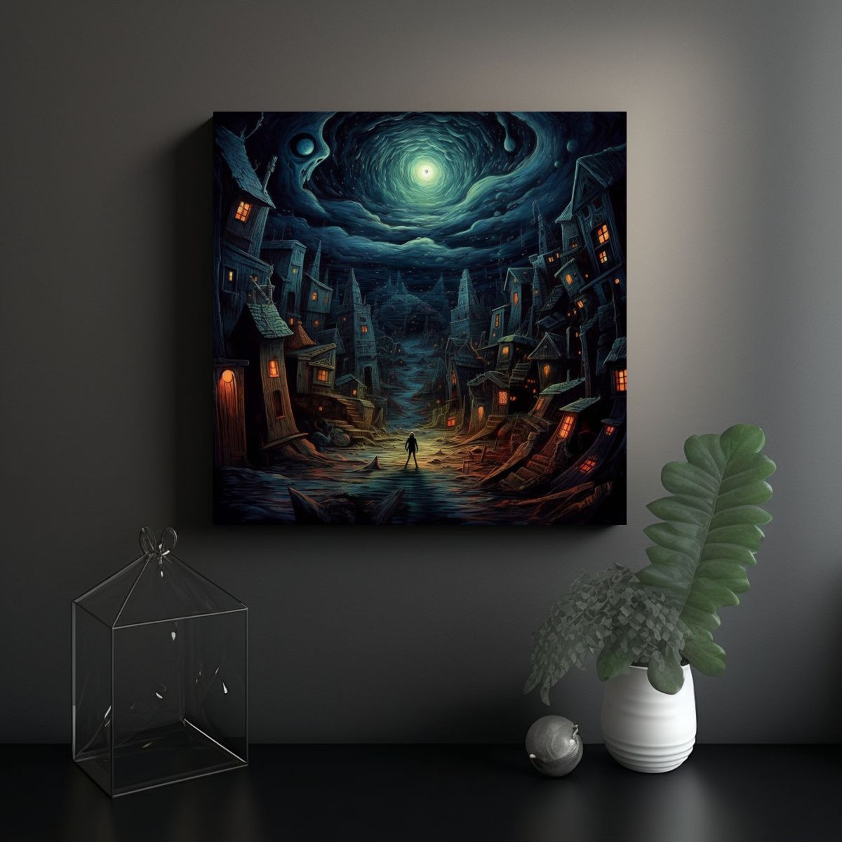 GENERICO - Cuadros De Decoración De Fantasía Oscura De 70x70 Cm