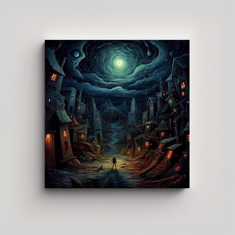 GENERICO - Cuadros De Decoración De Fantasía Oscura De 60x60 Cm