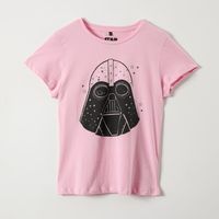 Polera Manga Corta Mujer Darth Vader Rosado