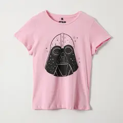 STAR WARS - Polera Manga Corta Mujer Darth Vader Rosado