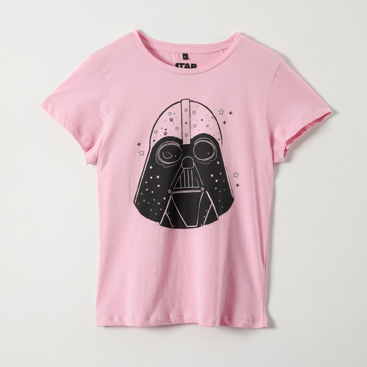 STAR WARS - Polera Manga Corta Mujer Darth Vader Rosado Star Wars