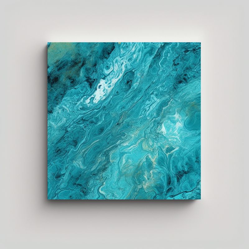 GENERICO - Pinturas Decorativas De Mármol Turquesa Con 60x60 Cm