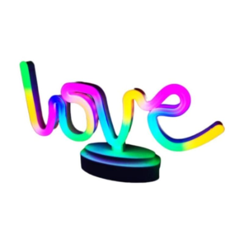 GENERICO - Lampara Mesa Led Tunnel Light Neon Love