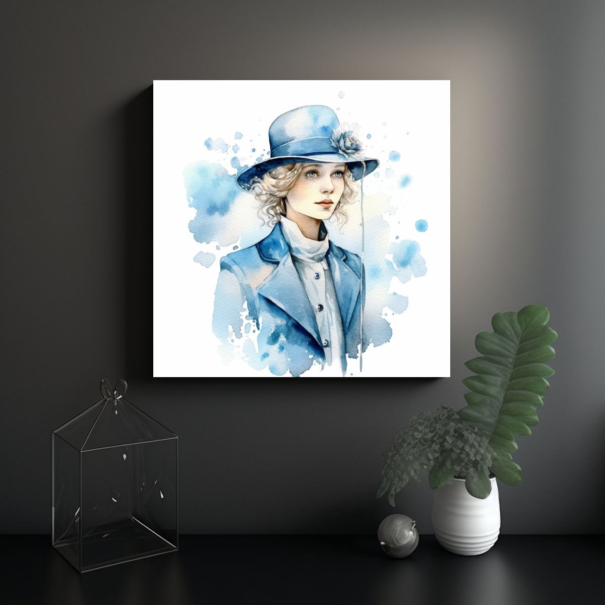 GENERICO - Cuadro Acuarela Infantil Estilo Fleur Delacour De 80x80 Cm