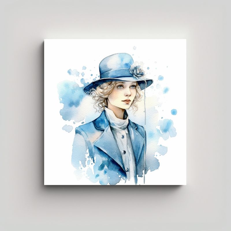 GENERICO - Cuadro Acuarela Infantil Estilo Fleur Delacour De 50x50 Cm