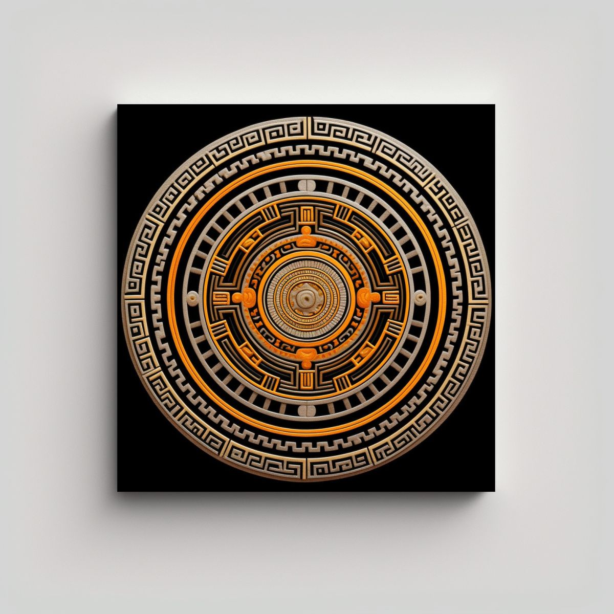 GENERICO - Pinturas Decorativas Hopi Indígena En Blanco Y 80x80 Cm