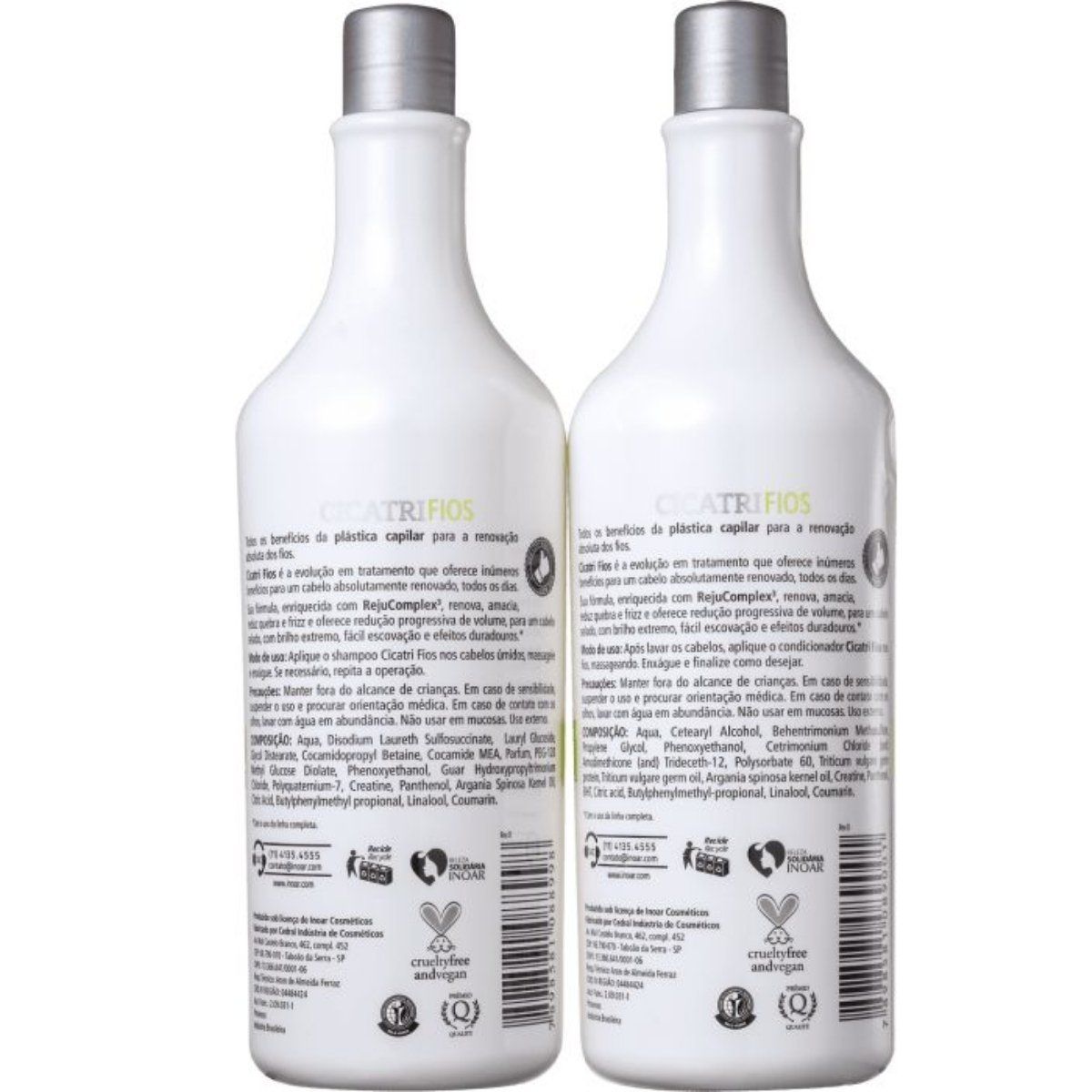 INOAR - Set Cicatrifios Inoar Shampoo Y Acondicionador Renovacion Absoluta 1LT