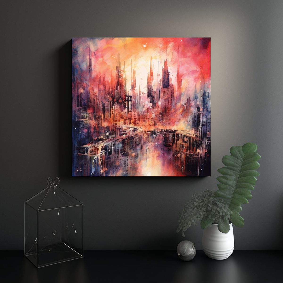 GENERICO - Cuadro Maestro: Mira El Mundo A Través Del Arte. 90x90 Cm