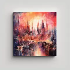 GENERICO - Cuadro Maestro: Mira El Mundo A Través Del Arte. 60x60 Cm