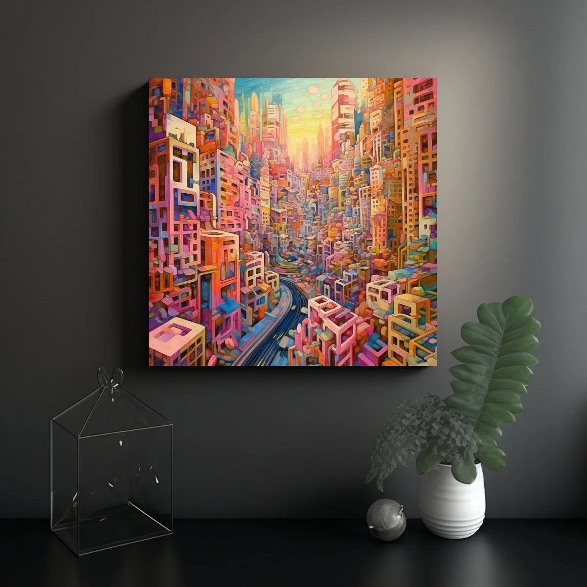 GENERICO - Pinturas De Decoración Con Intrincados Detalles 80x80 Cm