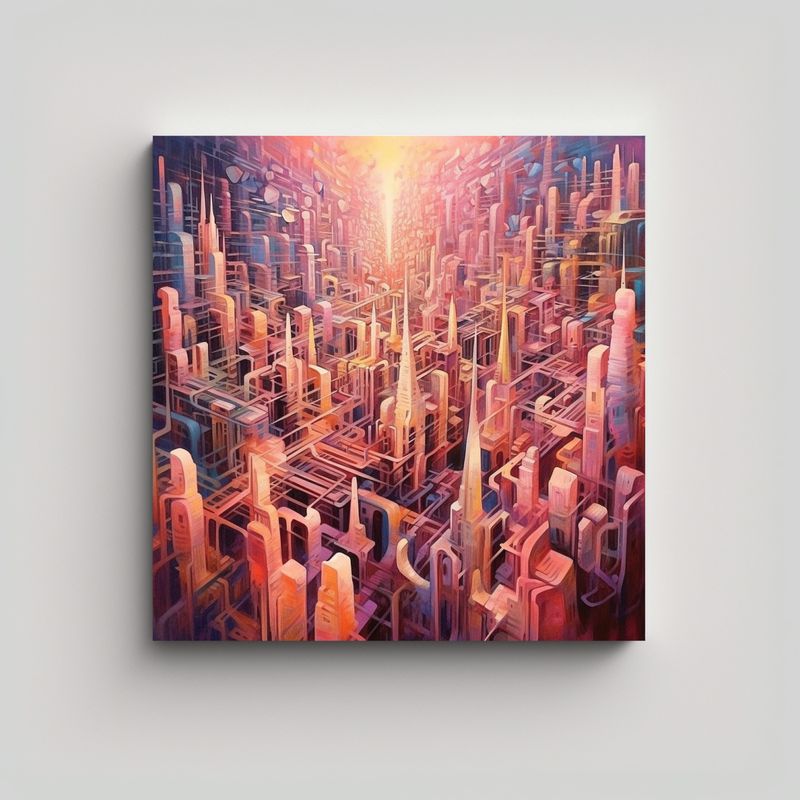 GENERICO - Pinturas De Decoración: Expresa Tu Visión 70x70 Cm