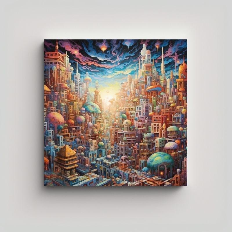 GENERICO - Pinturas Decorativas De Arte Fino: Maestro Del 90x90 Cm