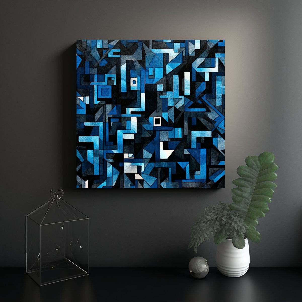 GENERICO - Cuadros Decorativos Abstractos De Patrones 90x90 Cm