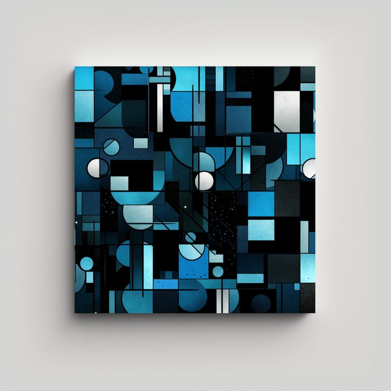 GENERICO - Cuadro Moderno Abstracto Con Patrones 80x80 Cm