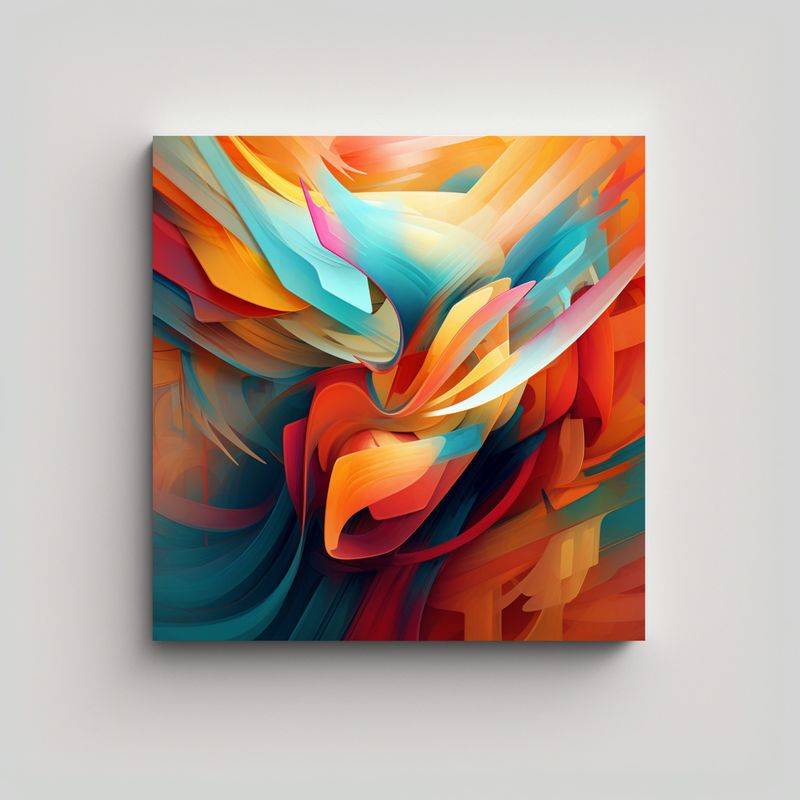GENERICO - Cuadros Decorativos Surrealistas Abstractos En 90x90 Cm