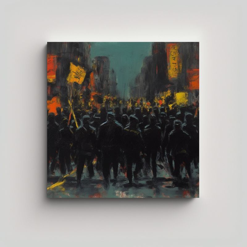 GENERICO - Cuadro Lienzo Dibujo Simetría Pantera Negra 90x90 Cm