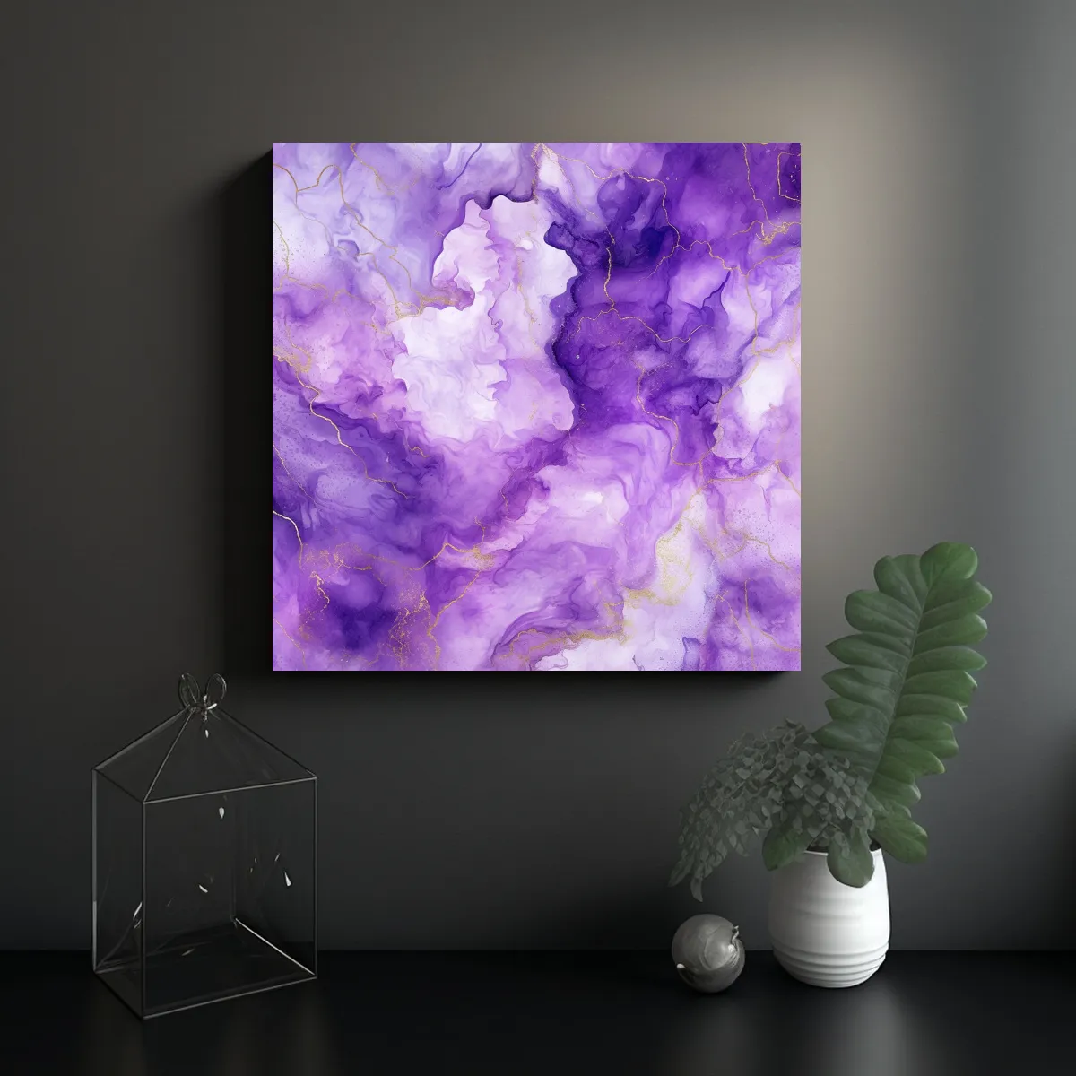 GENERICO - Pinturas Decorativas De Mármol Violeta De Alta 50x50 Cm