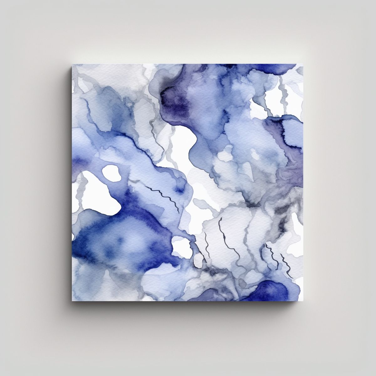 GENERICO - Pinturas De Pared Acuarela Abstracta Con Venas De 80x80 Cm