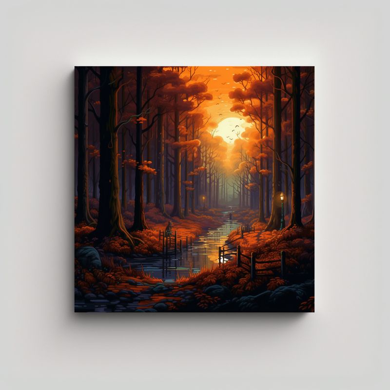 GENERICO - Pinturas Decorativas Escandinavas Del Bosque De 60x60 Cm