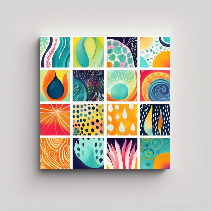 GENERICO - Cuadro Juvenil Abstracto: ¡Felicidades Por Tus 60x60 Cm