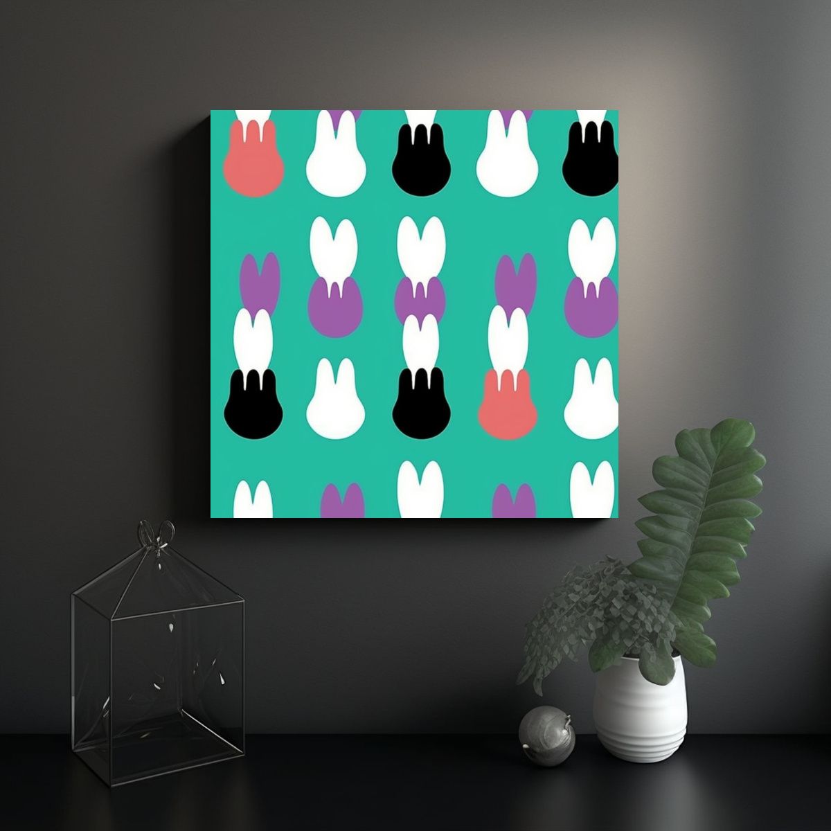 GENERICO - Cuadro Decorativo Con Motivo De Composición En 90x90 Cm