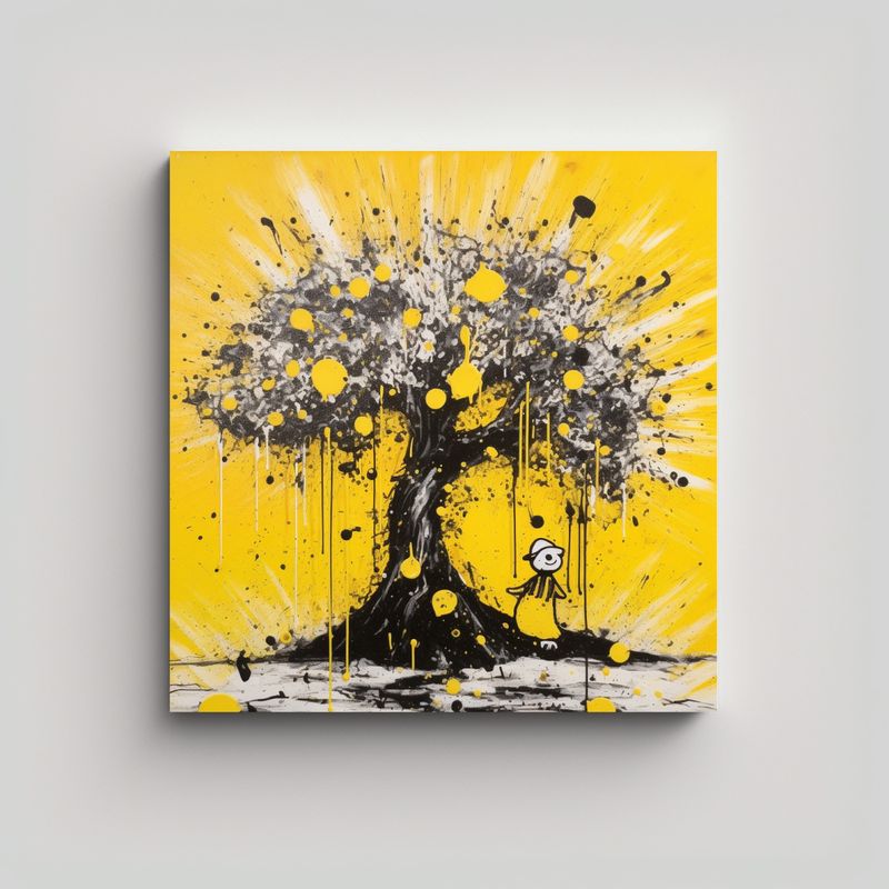 GENERICO - Pinturas Inspiradoras De Vida En Tela En Bastidor 90x90 Cm