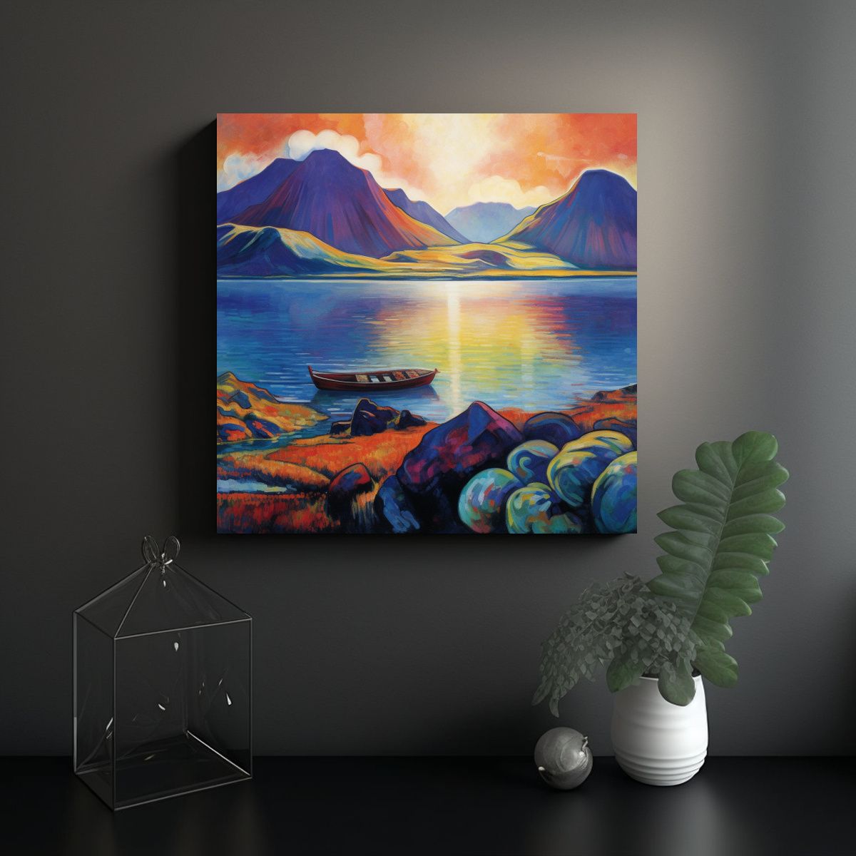 GENERICO - Pinturas Decorativas Estilo Montañas De 90x90 Cm