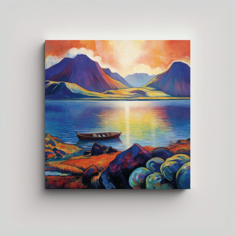 GENERICO - Pinturas Decorativas Estilo Montañas De 80x80 Cm
