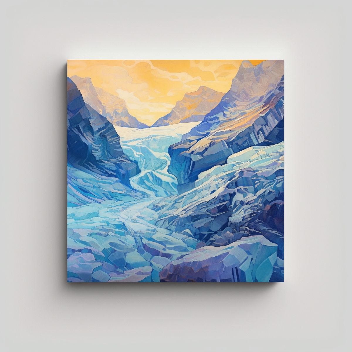 GENERICO - Pinturas Decorativas: Glaciar Espectacular En 60x60 Cm