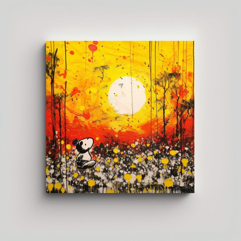 GENERICO - Cuadro Decorativo Impreso Al Amanecer Por Tom 70x70 Cm