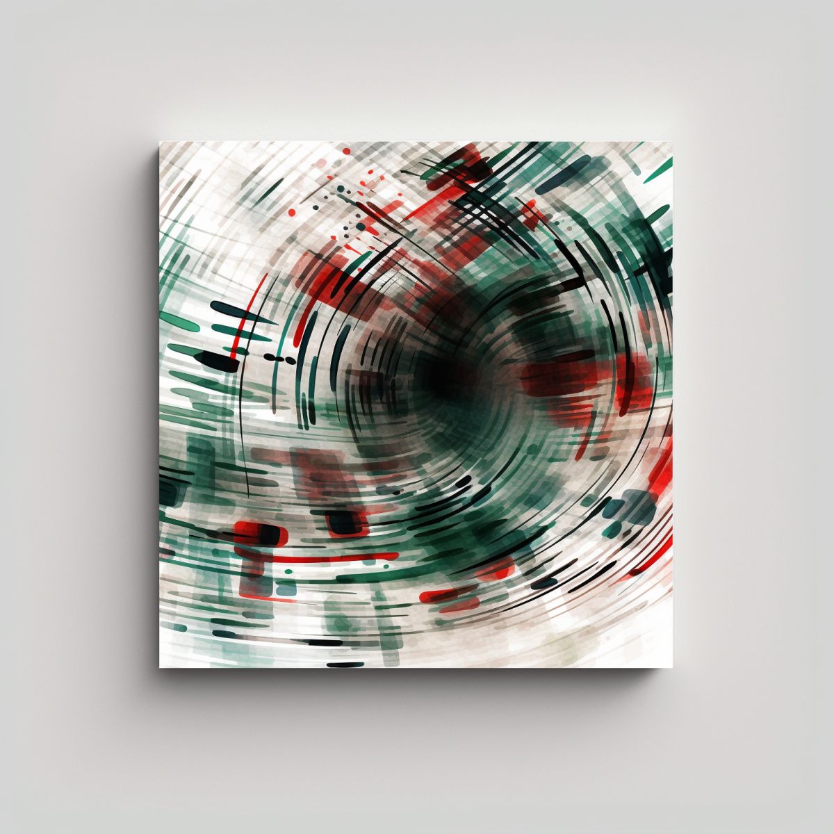 GENERICO - Cuadro Abstracto En Tela Para Comedor Con Formas 80x80 Cm