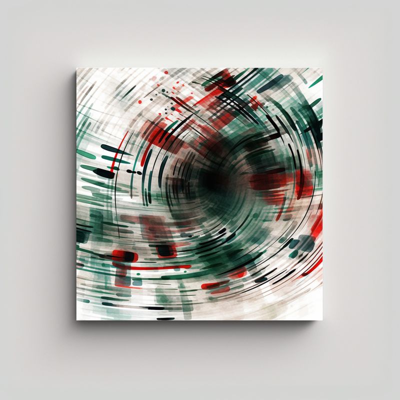GENERICO - Cuadro Abstracto En Tela Para Comedor Con Formas 90x90 Cm