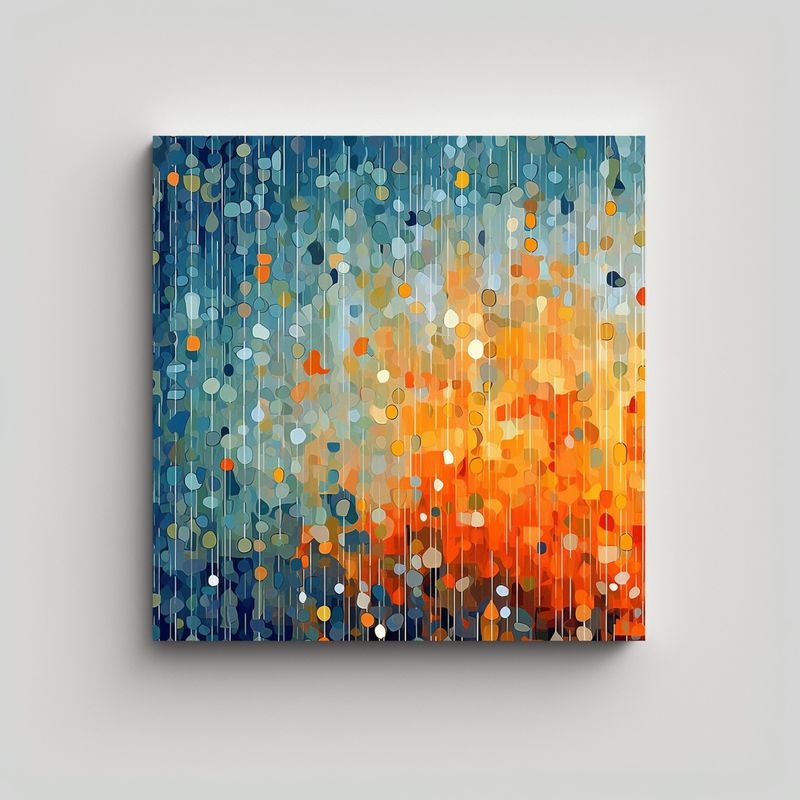 GENERICO - Pinturas Decorativas Abstractas Con Colores 50x50 Cm
