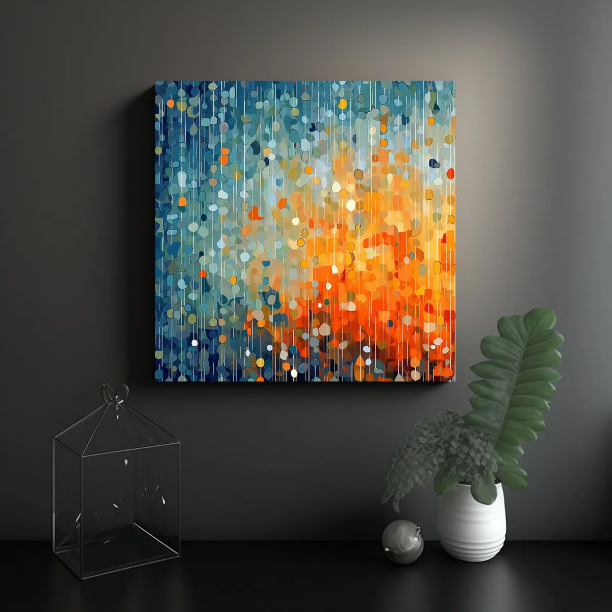 GENERICO - Pinturas Decorativas Abstractas Con Colores 70x70 Cm