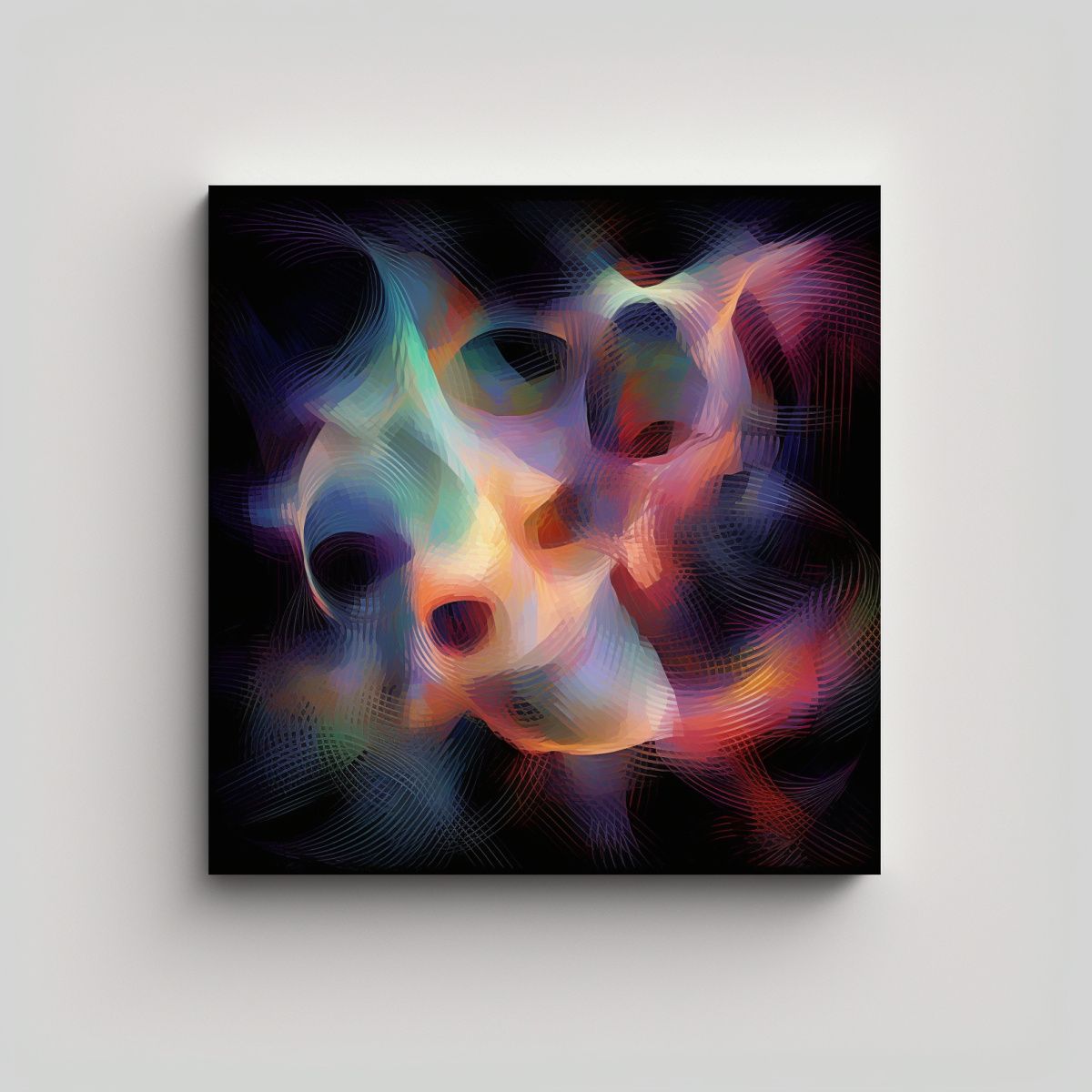 GENERICO - Cuadros Abstractos De Alta Calidad: Fusión De 50x50 Cm