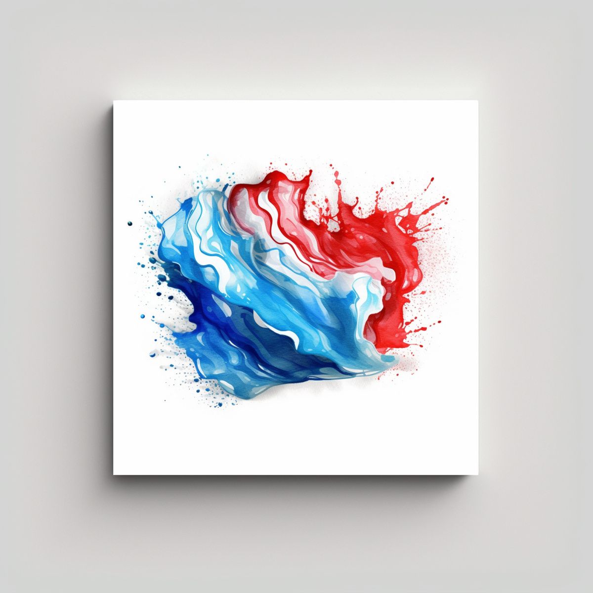 GENERICO - Pinturas Decorativas Rojo Blanco Y Azul 60x60 Cm