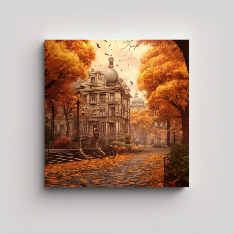 GENERICO - Cuadro Inspirador Para Oficina: Hermosa Ciudad En 60x60 Cm