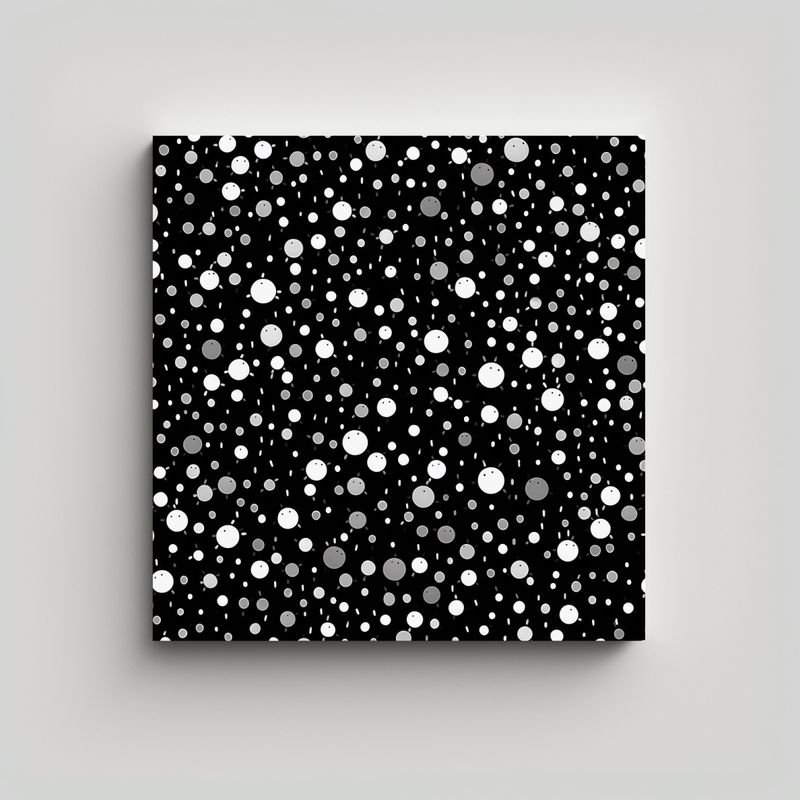 GENERICO - Pinturas Modernas En Blanco Y Negro Sobre Fondo 80x80 Cm