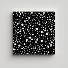 GENERICO - Pinturas Modernas En Blanco Y Negro Sobre Fondo 70x70 Cm